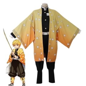 Anime Demon Slayer : Kimetsu no Yaiba Cosplay Costume Kamado Nezuko Tanjirou Kimono Uniforme Cheveux synthétiques Mode Femme 