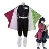 Anime Demon Slayer : Kimetsu no Yaiba Cosplay Costume Kamado Nezuko Tanjirou Kimono Uniforme Cheveux synthétiques Mode Femme 
