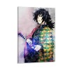 Giyuu Tomioka Demon Slayer Impression sur toile murale moderne pour chambre à coucher 50 × 75 cm