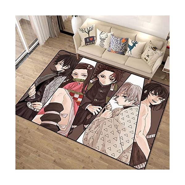 3D Anime Demon Slayer Tapis Antidérapant Tapis De Sol Salle À Manger Salon Chambre Tapis Antidérapant - Pour Salon, Chambre À