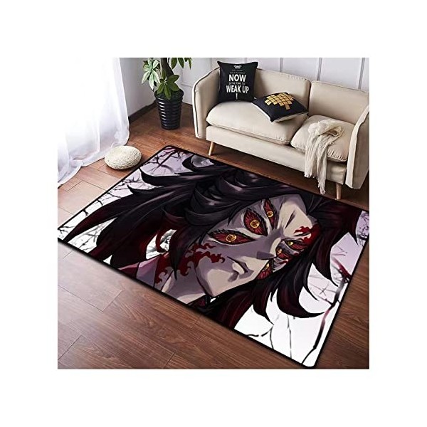 ZALix Demon Slayer Tapis Rectangle Doux - Grand - Antidérapant - Lavable - Flanelle - for Chambres Tapis Chambres Salon Enfan