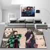 KUentz Tapis De Jeu pour Chambre denfant, Demon Slayer Tapis pour Enfants, Chambre Tapis en Peluche Tapis, Antidérapant Zone