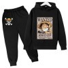 2022 Anime One Piece Enfants Survêtements Ensemble Luffy Sweat À Capuche Top Casual Pull À Capuche et Joggers Pantalons pour 
