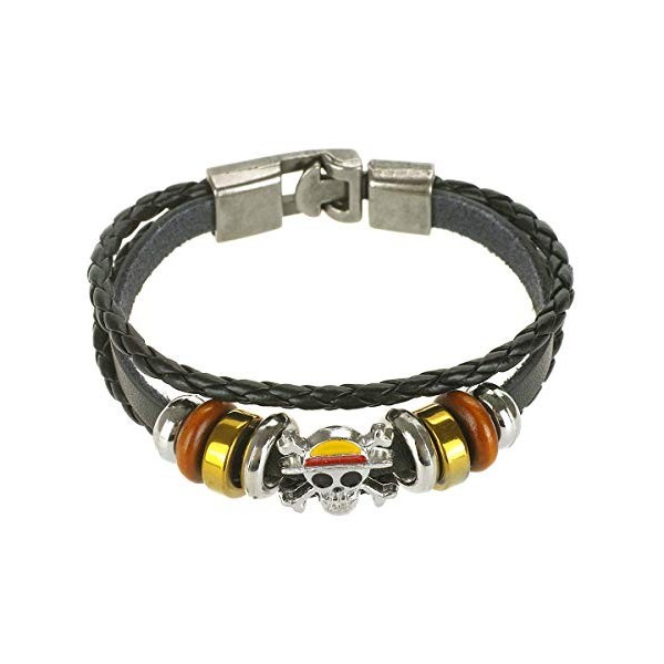 CoolChange Bracelet à Double Tour de Jolly Roger de One P