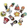 Xinchangda Anime Monkey D. Luffy Shoe Charms Lot de 12 décorations pour sandales, Vinsmoke Sanji Chaussures Décoration Charm 