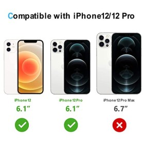 Whioltl Coque pour iPhone 12 et iPhone 12 Pro, Transparente Silicone TPU Bumper Housse Case Cover, Anti-Jaunissement & Anti-R