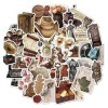 50 Pièces Autocollant Vintage stickers Set, Stickers Retrog丨Autocollants Vintage Pour DIY, Scrapbooking Ordinateur Portable, 