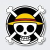 France Blasons One Piece, Jolly Roger - Equipage du Chapeau de Paille, Sticker Autocollant Plusieurs Tailles, Super Prix 5 c