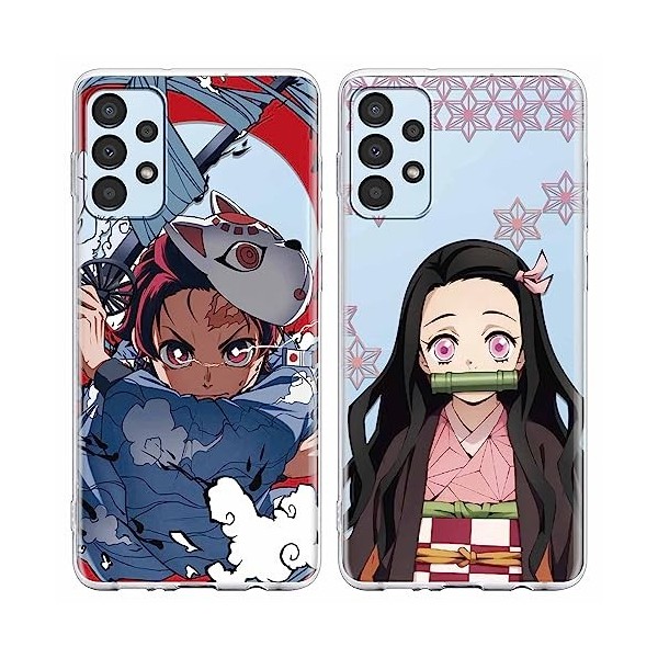 2 Pièces Coque pour Samsung Galaxy A13 4G 6,6 Pouce, Antichoc Doux TPU Silicone Protection Housse, Étui de Téléphone Anime Lu
