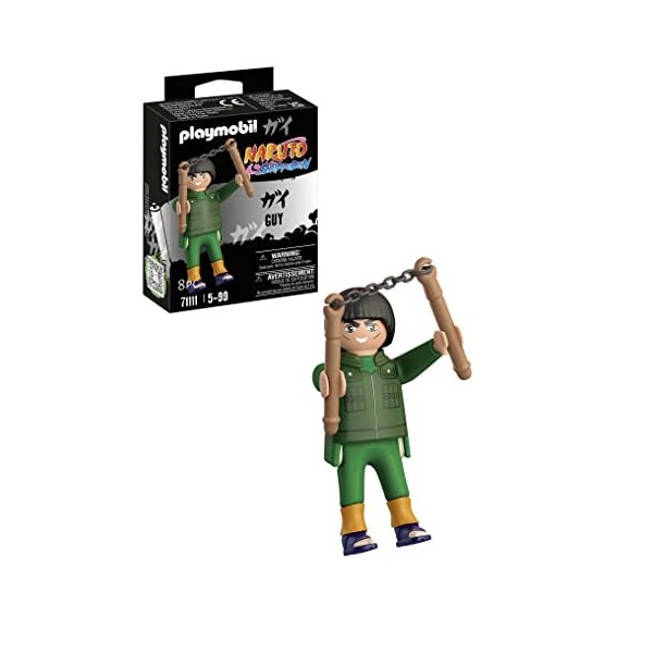 Playmobil 71111 Gaï Maito - Naruto - Héros Issu de la série danime - pour reconstituer des scènes légendaires ou Inventer de