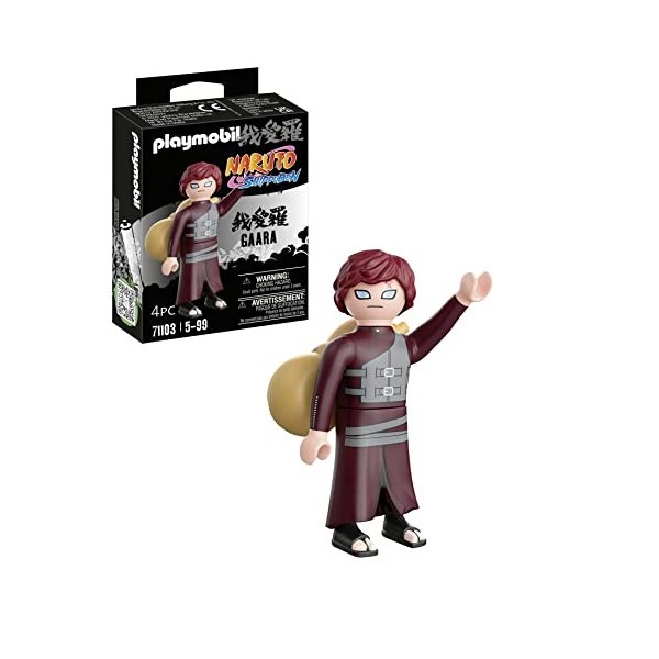 Playmobil 71103 Gaara - Naruto - Héros Issu de la série danime - pour reconstituer des scènes légendaires ou Inventer de Nou