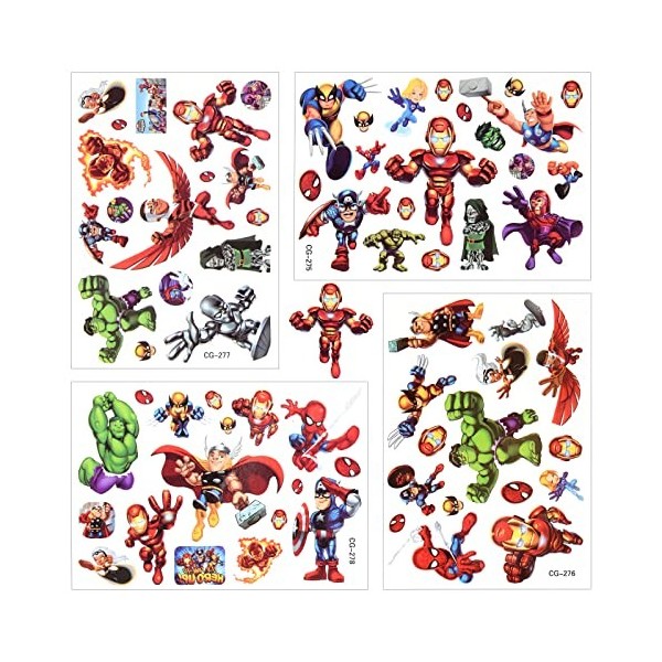 AOOWU Tatouage Temporaires pour Enfant, 12PCS Etanche Tatouage Chiots Mignons Kit Tatoo, Fournitures de Fête dAnniversaire A