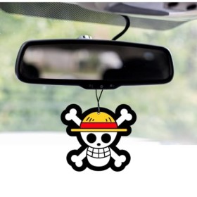 2x Ruffy One Piece Anime Parfum désodorisant pour voiture, Sentorette Voiture, sentorette auto, Arbre parfumé pour voiture, D