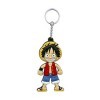 Aurabeam ONE Piece, Monkey D. Ruffy Luffy Porte-clés en Caoutchouc Anime Japonais Accessoires Cadeau Figurine Porte-clés, R