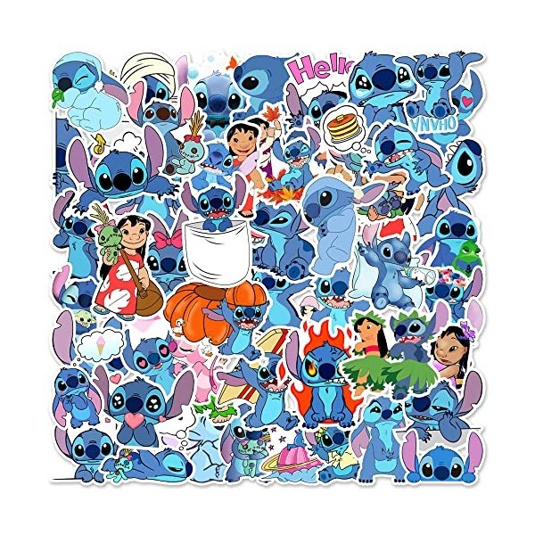 100Pcs One Piece Stickers, autocollants japonais classiques Pirates Aventure thème Anime Packs pour les enfants adultes adole