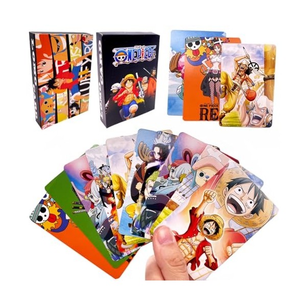 One Piece Lomo Cards CBOSNF 60pcs One Piece Wanted Poster Cartes One Piece LOMO Carte One Piece Mini Cartes Postales Anime Je