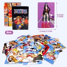 One Piece Lomo Cards CBOSNF 60pcs One Piece Wanted Poster Cartes One Piece LOMO Carte One Piece Mini Cartes Postales Anime Je