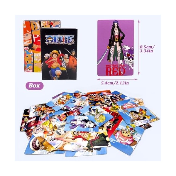 One Piece Lomo Cards CBOSNF 60pcs One Piece Wanted Poster Cartes One Piece LOMO Carte One Piece Mini Cartes Postales Anime Je