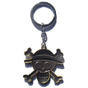 Générique One Piece Porte-clés Métal Luffy Logo Straw Hat Skull Face lEquipage du Chapeau de Paille