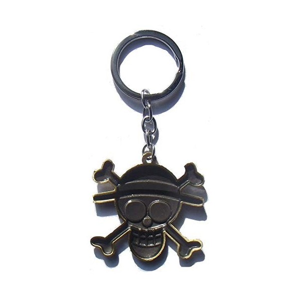 Générique One Piece Porte-clés Métal Luffy Logo Straw Hat Skull Face lEquipage du Chapeau de Paille