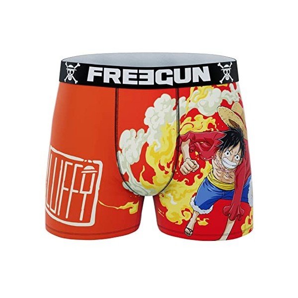 FREEGUN Boxer Garçon One Piece 14-16 Ans, Monkey D. Luffy OP2 