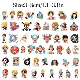 Autocollant One Piece, Stickers One Piece, 100PCS Stickers Kawaii, Étanches Vinyle Autocollants, Autocollant Kawaii Cute, One