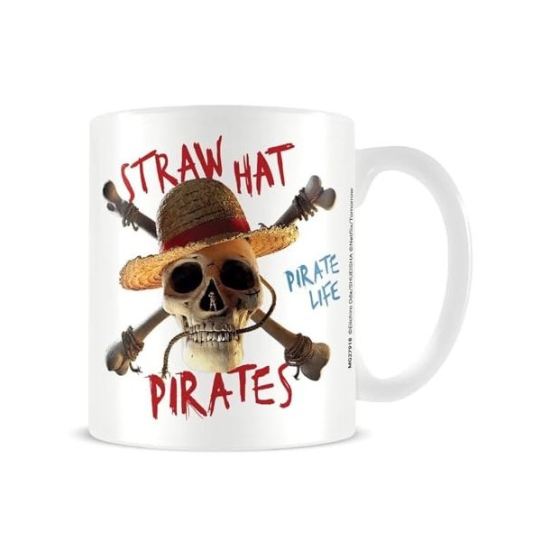 Pyramid International One Piece Mug motif emblème de pirate en direct 325 ml – Tasse à café en céramique pour femmes, homme