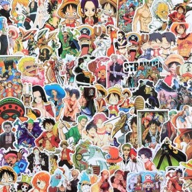 Autocollant One Piece, Stickers One Piece, 120PCS Stickers Kawaii, Étanches Vinyle Autocollants, Autocollant Kawaii Cute, One