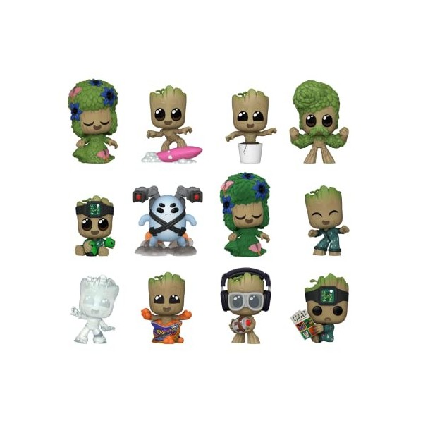 Funko Mystery Mini Marvel: Guardians of The Galaxy - Groot - 1 Mini Figure - Blind Box - Groot Shorts - Mini-Figurine en Viny