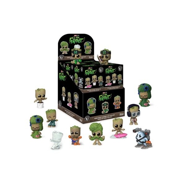 Funko Mystery Mini Marvel: Guardians of The Galaxy - Groot - 1 Mini Figure - Blind Box - Groot Shorts - Mini-Figurine en Viny