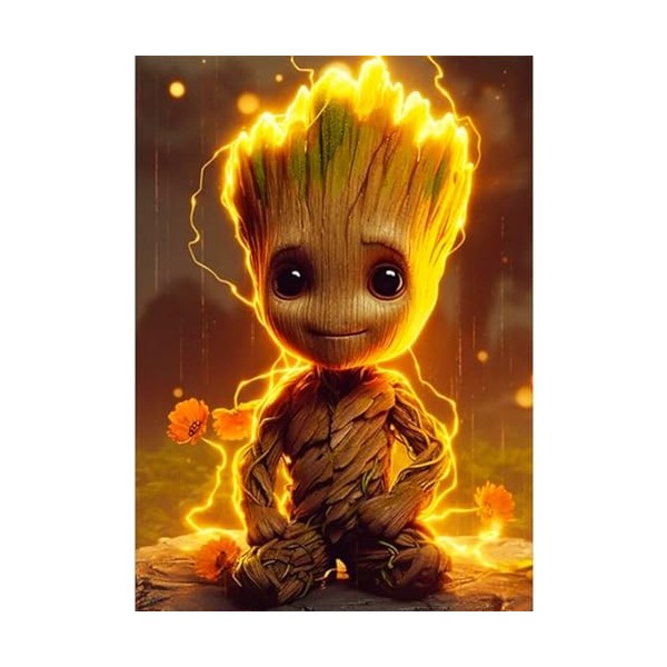 CEOVR Diamond Painting Kit,Groot Diamant Painting Adulte,Animé Peinture Diamant Point de Croix Broderie,30x40cm Feuilles Pain