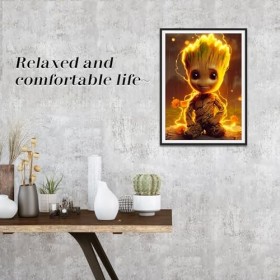 CEOVR Diamond Painting Kit,Groot Diamant Painting Adulte,Animé Peinture Diamant Point de Croix Broderie,30x40cm Feuilles Pain