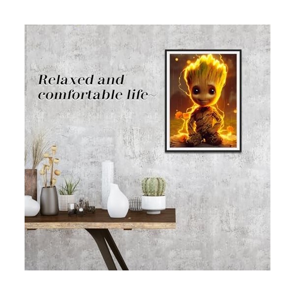 CEOVR Diamond Painting Kit,Groot Diamant Painting Adulte,Animé Peinture Diamant Point de Croix Broderie,30x40cm Feuilles Pain