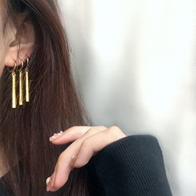 XHBTS Boucles doreilles One Piece – Boucles doreilles à clip dorées pour les amateurs danime, ensemble de 3 avec mini chif