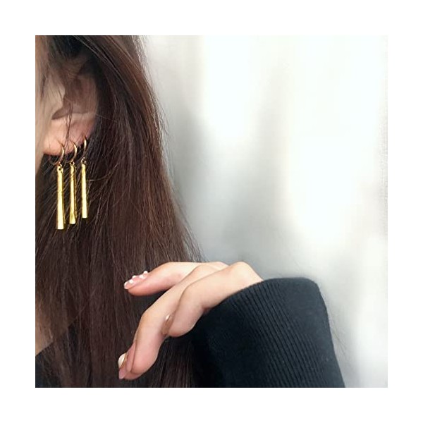 XHBTS Boucles doreilles One Piece – Boucles doreilles à clip dorées pour les amateurs danime, ensemble de 3 avec mini chif