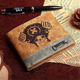 NUANDI Anime Portefeuille One Piece Cosplay Étudiant Mince Portefeuille Imprimé Cuir Synthétique Porte Carte Crédit