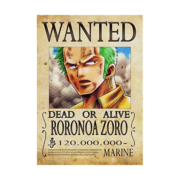 Poster One Piece Franky Roronoa Anime Manga Zoro