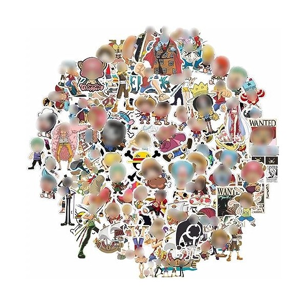 100 Pièces Anime Mixte Autocollants,Animé ImperméAble Stickers Set,Enfants Anime Autocollants,Autocollants De Dessin Animé Ja