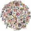 100 Pièces Anime Mixte Autocollants,Animé ImperméAble Stickers Set,Enfants Anime Autocollants,Autocollants De Dessin Animé Ja