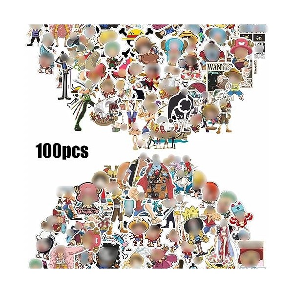 100 Pièces Anime Mixte Autocollants,Animé ImperméAble Stickers Set,Enfants Anime Autocollants,Autocollants De Dessin Animé Ja