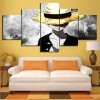 FJLOVE Fxwj Impression Giclée en One Piece Monkey D. Luffy Peinture sur Toile 5 Pieces Image Déco dart Murale Tableau,B,100x