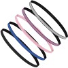 URAQT 5Pcs Bandeaux de Sport, bandes de sport antidérapantes, Sports Bandeau Élastique Cheveux Bande pour Jogging Football Fa