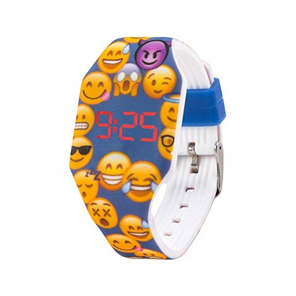 Kiddus Digital LED Montre pour Filles, garçons, Ados. Batterie Japonaise de Longue durée remplaçable. Montre-Bracelet en Sili