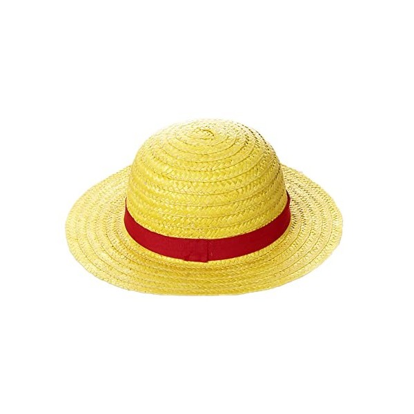 EHOTER Chapeau De Paille Chapeau Pour Enfants Cosplay Chapeau Plats Japonais Dessin Animé Multifonctionnel Crème Solaire Chap