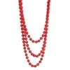 Perfeclan Pull En Perles de Verre Rouge One Piece Long Collier En Relief de Haute Qualité