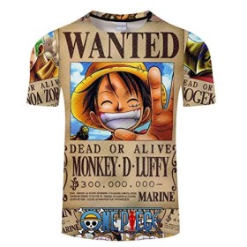 CHENMA Hommes One Piece Imprimé à Manches Courtes et à Manches Courtes T-Shirt Regular Fit