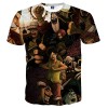 CHENMA Hommes One Piece Imprimé à Manches Courtes et à Manches Courtes T-Shirt Regular Fit