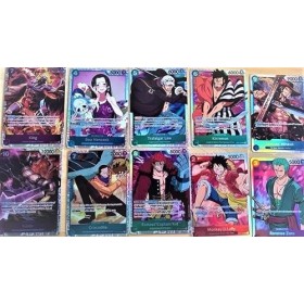HEART FOR CARDS Lot de 50 cartes One Piece Anglais Plus 3 rare Holo garanti + protection dexpédition Heartforcards