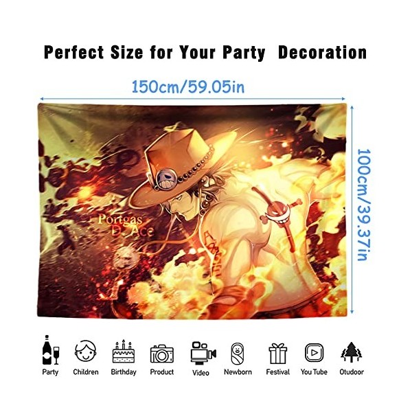 ZGCXRTO Tapisserie Murale Anime Tenture Murale 150x100cm Décoration Chambre Fond Affiche Populaire Stylehome Decorations Pour
