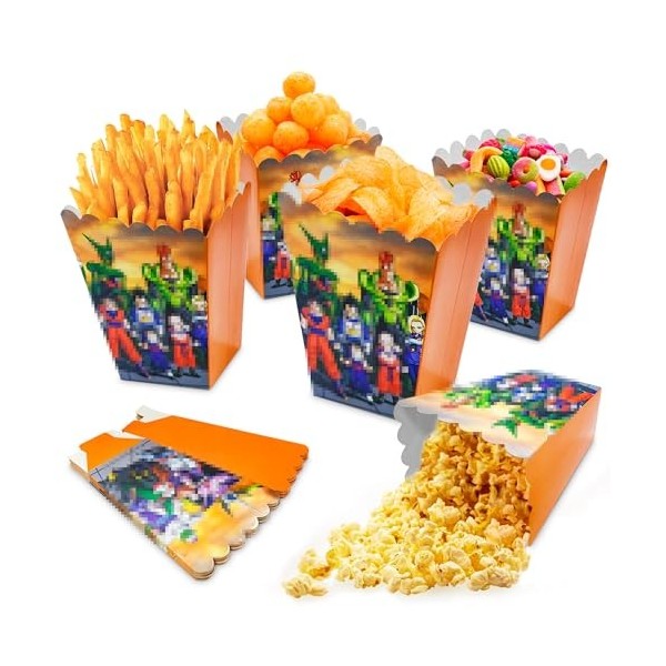 Boîte de pop-corn 12 Pièces, Bonbons Boîtes, Sacs Popcorn, Boîte de pop-corn de Fête, Chocolat Bonbons décoration, pour Enfan